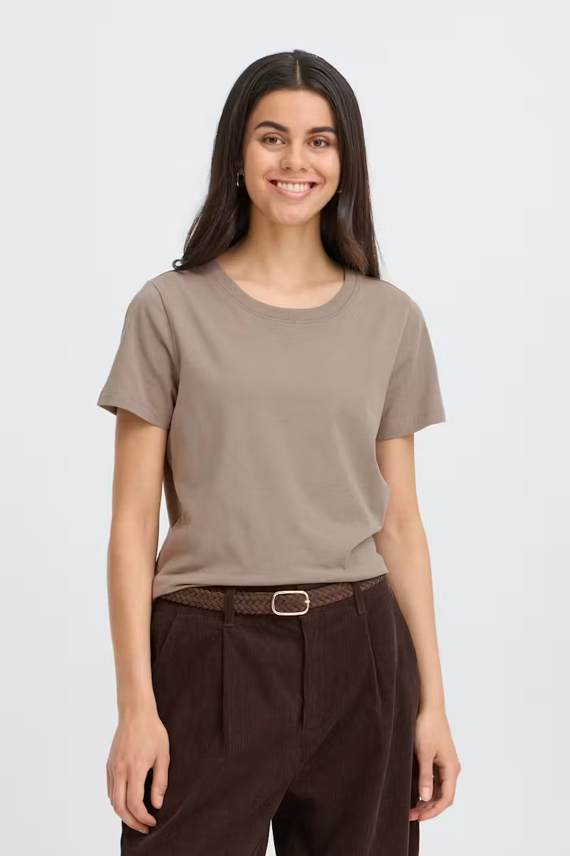 Fransa Frzashoulder Tee 1 Driftwood