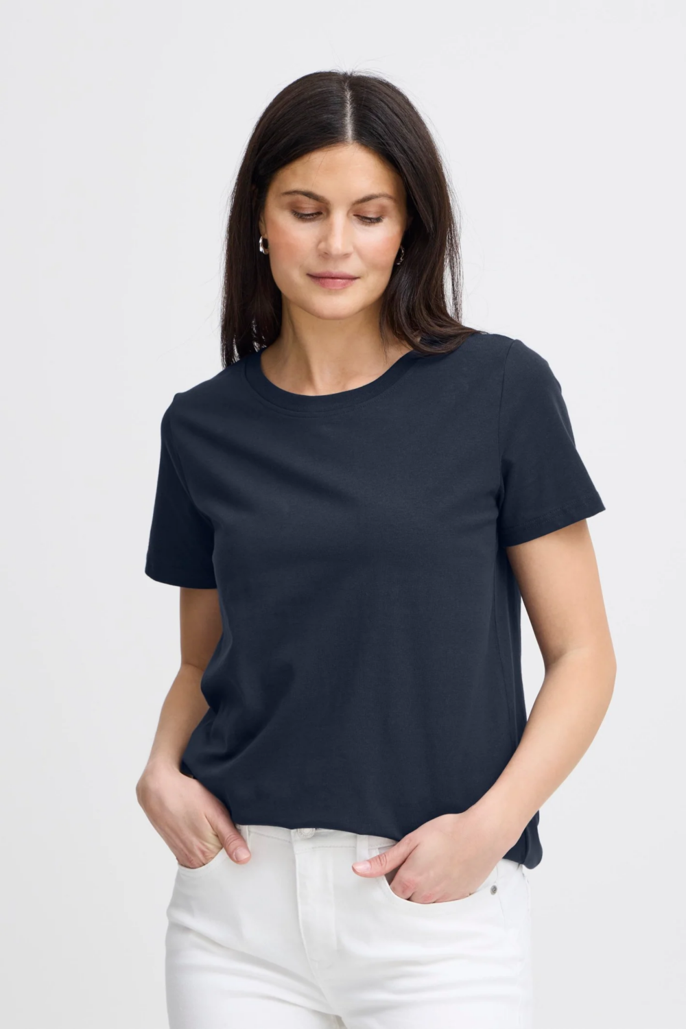 Fransa Frzashoulder Tee 1 (Noos) Dark Peacoat