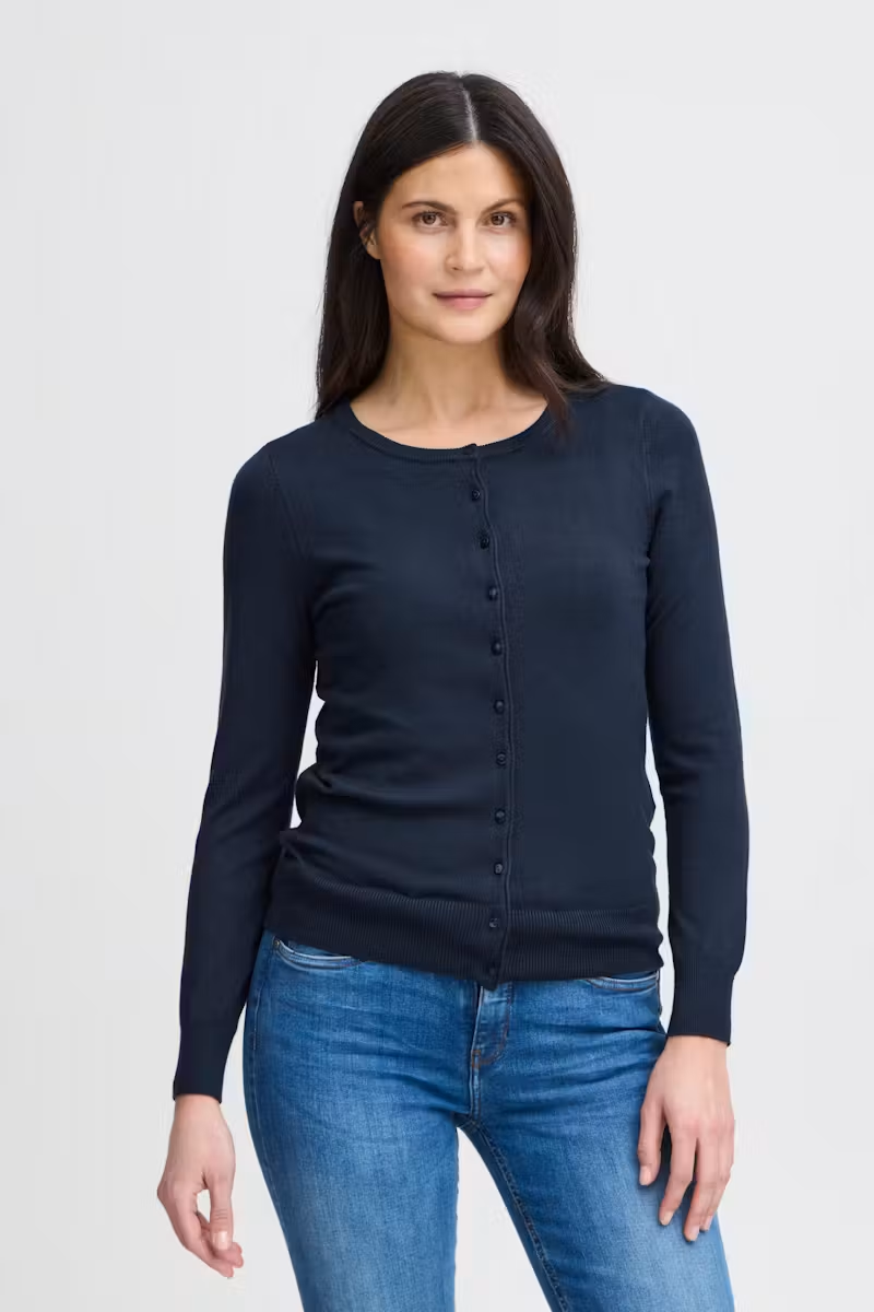 Fransa Knit Cardigan Dark Peacoat