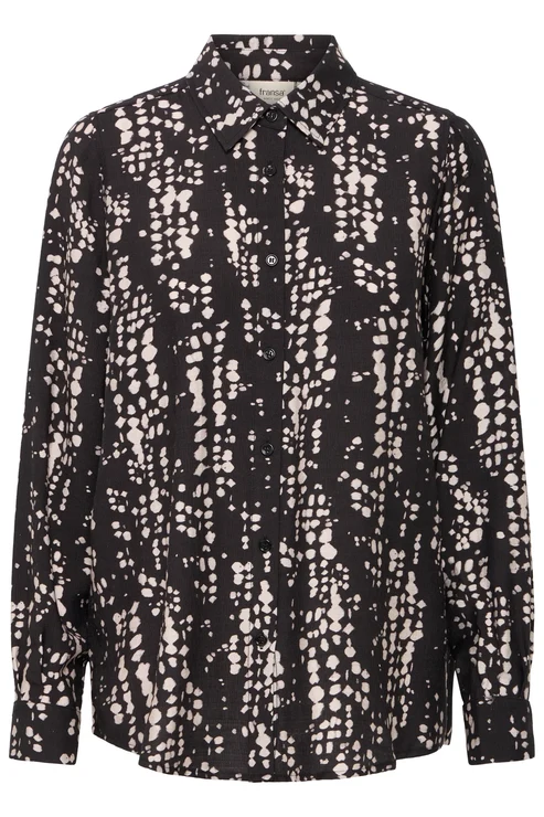 Fransa Shirt Black Driz Drop L