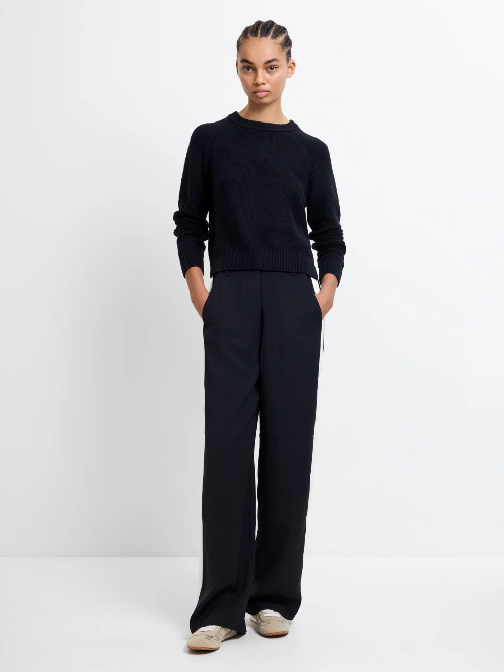 French Connection Lilly Mozart Crew Neck Jumper Blackout