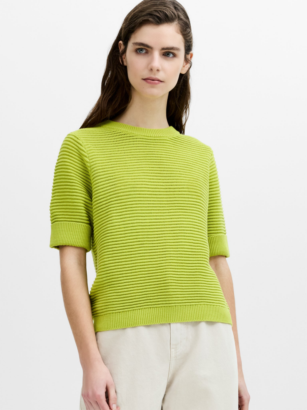French Connection Rian Mozart Boxy Tee Kiwi Green