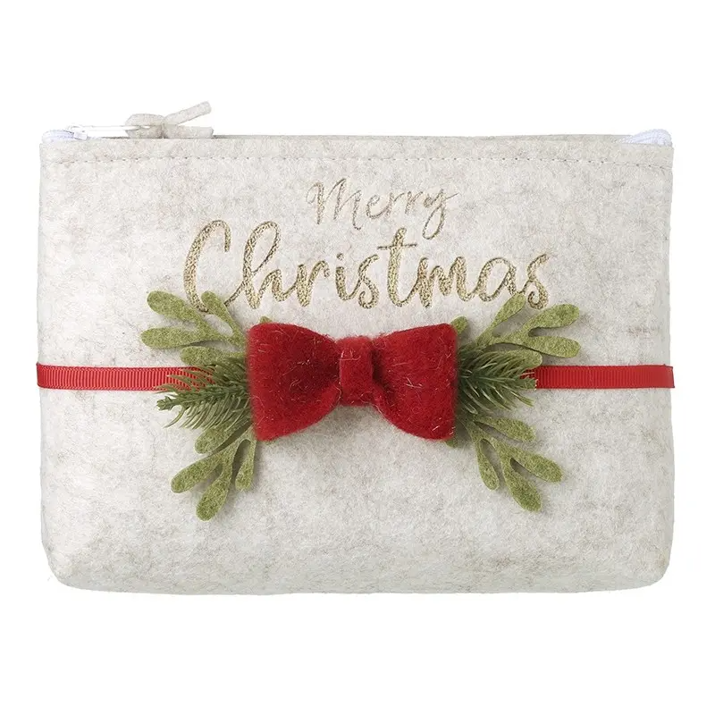 Heaven Sends Merry Christmas Purse with Red Bow Large
