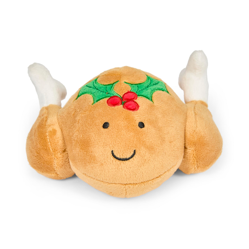 Leisuregrow Tasha Turkey Plush Christmas Dog Toy