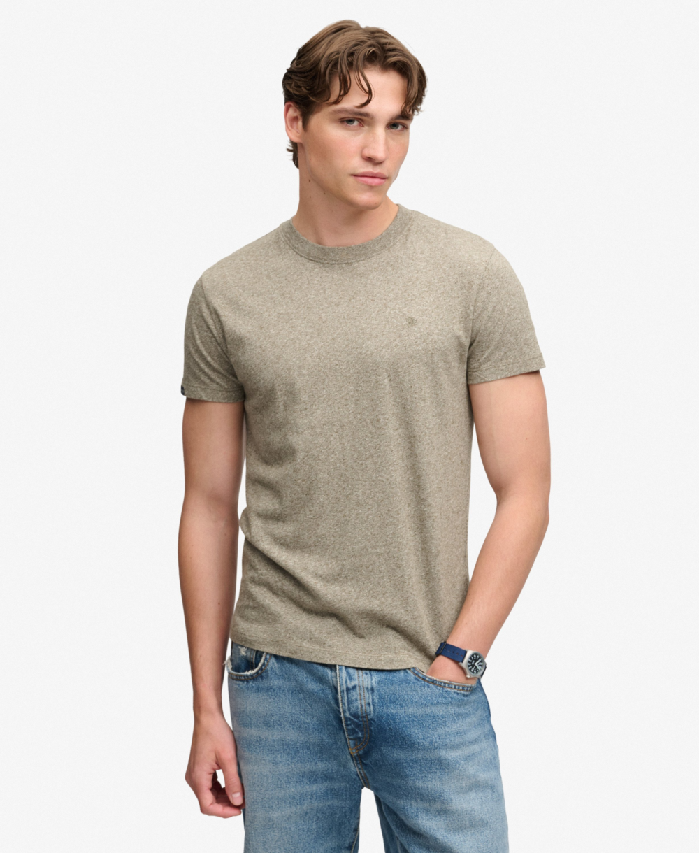Superdry ESSENTIAL SDCO LOGO EMB TEE Olive Green Marl Olive