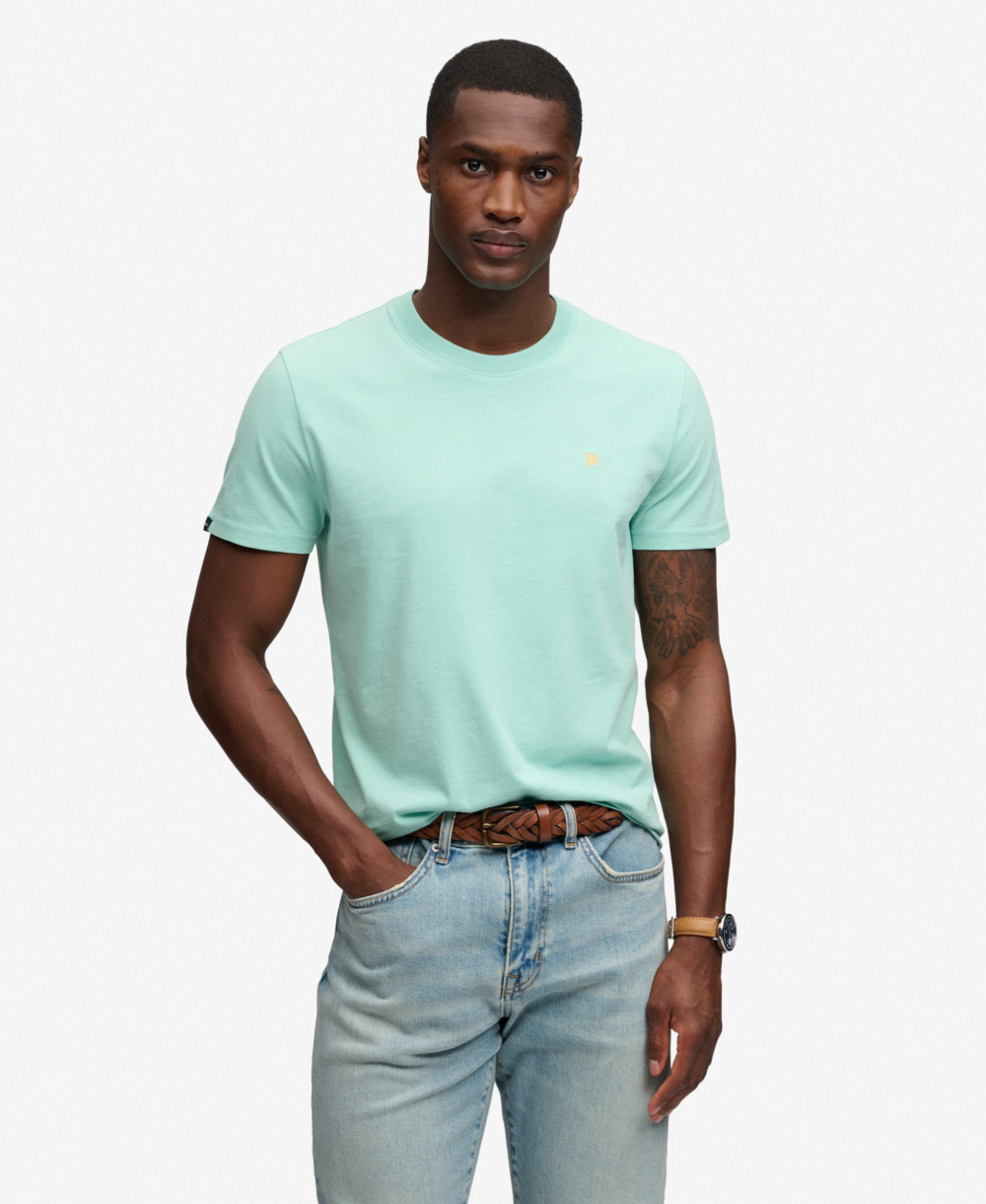 Superdry ESSENTIAL SDCO LOGO EMB TEE Spearmint Light Green, Apricot