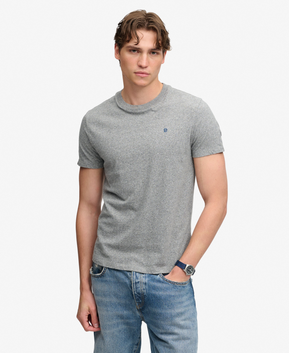 Superdry ESSENTIAL SDCO LOGO EMB TEE Vintage Dark Grey Grit Navy