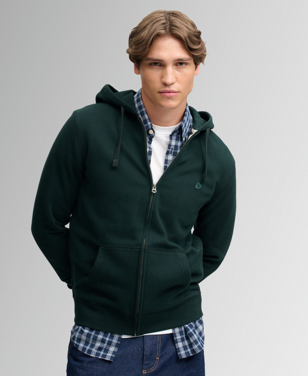 Superdry ESSENTIAL SDCO LOGO ZIPHOOD Heritage Dark Pine Green