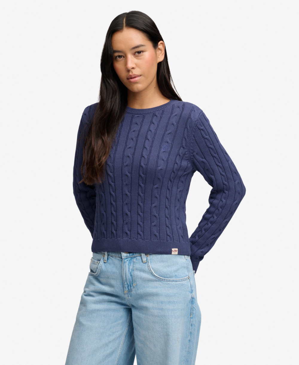 Superdry Essentials Sd&Co Cable Jumper Mariner Navy