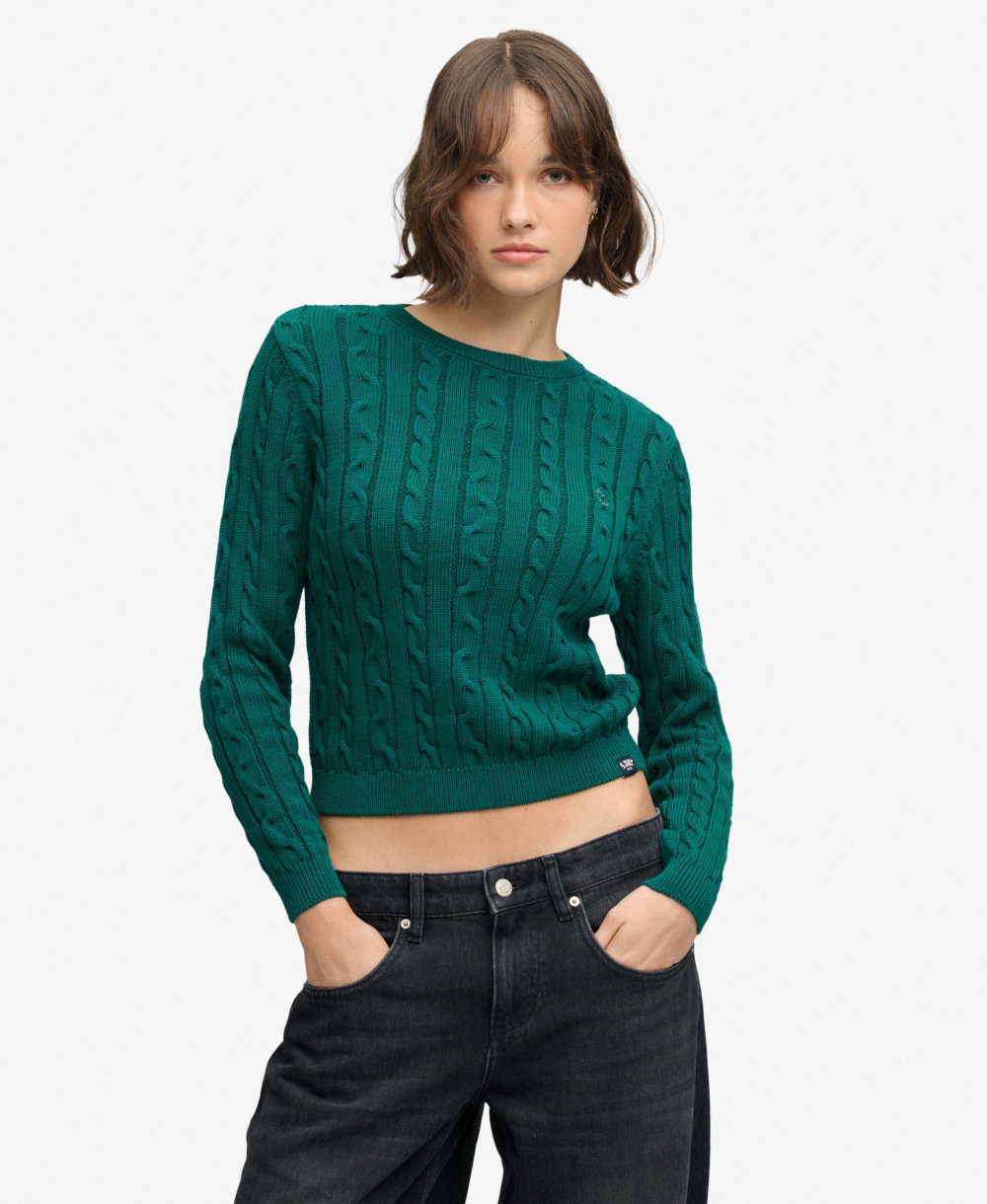 Superdry Essentials Sd&Co Cable Jumper Sharp Green