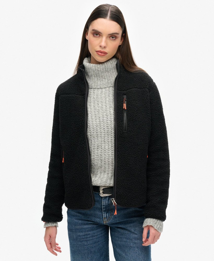 Superdry Outdoor Full Zip Fleece Black Black