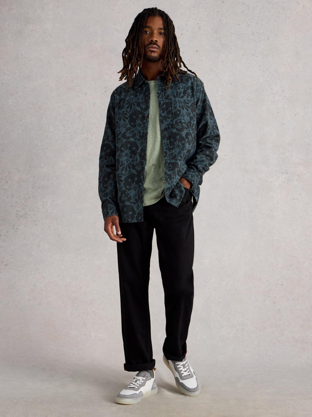 Whitestuff Finsbury Print Shirt Green Multi