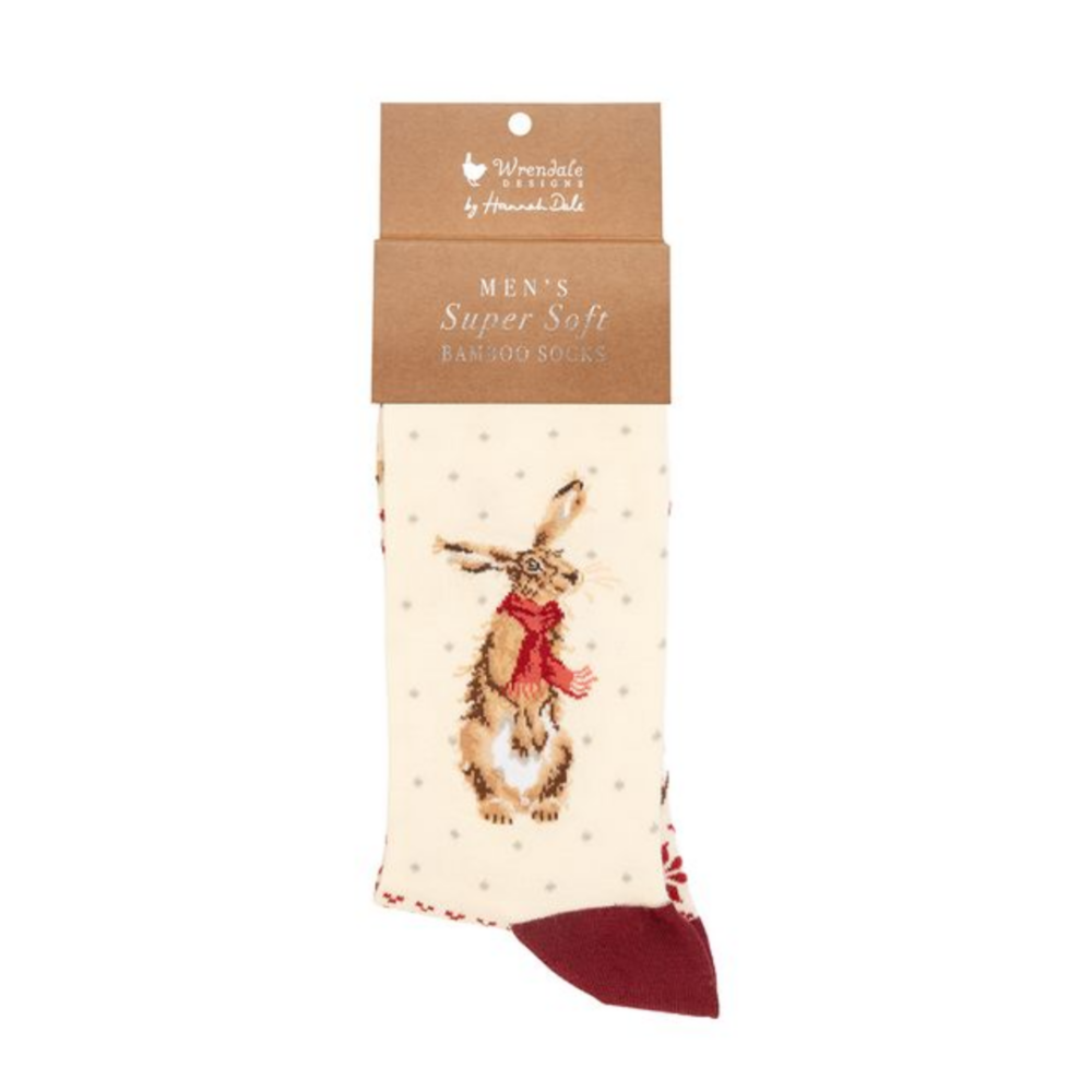 Wrendale Designs Hare Christmas Sock Winter Hare