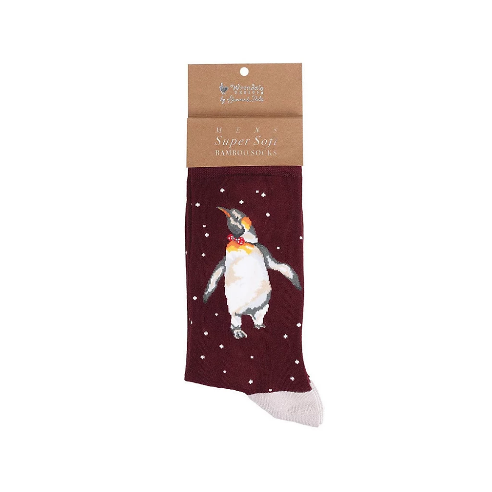 Wrendale Designs Men'S Christmas Socks Christmas King Penguin