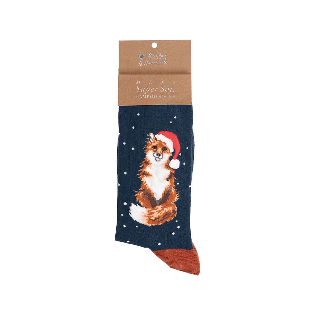 Wrendale Designs Men'S Christmas Socks Festive Fox Fox