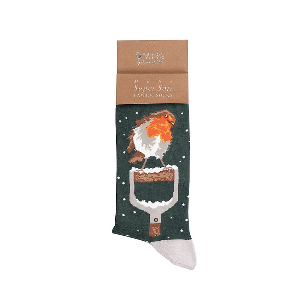 Wrendale Designs Robin Men'S Christmas Sock A Little Red Robin