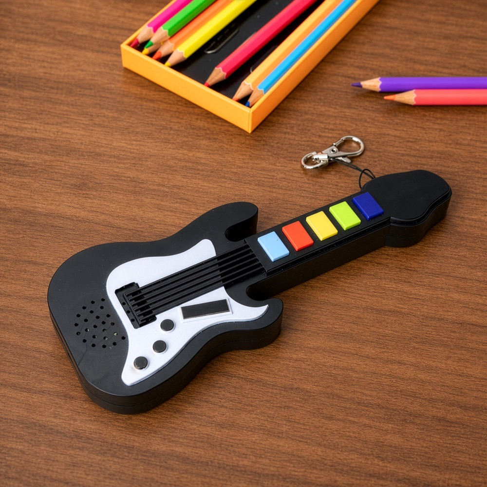 Source electric guitar keyring with sounds