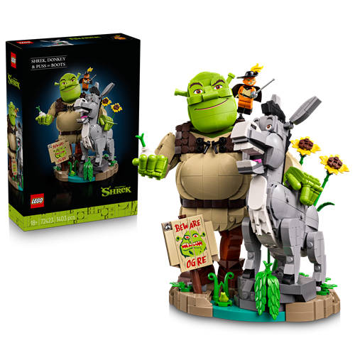 LEGO shrek, donkey & pussy in boots