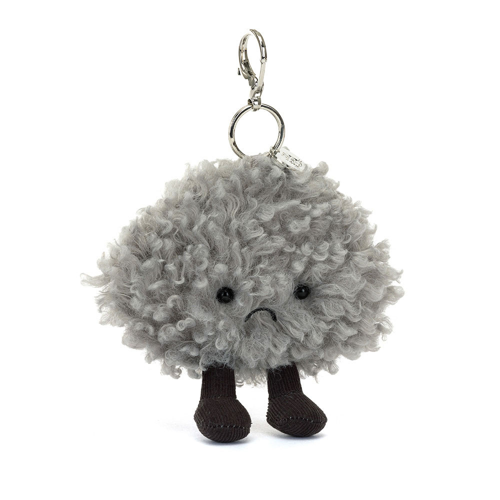 Jellycat amusables cirrus storm bag charm key chain