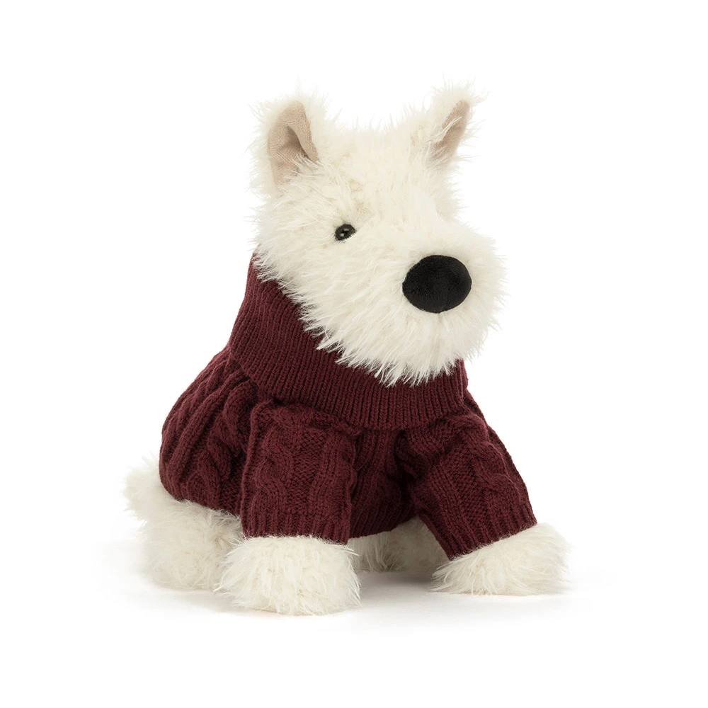 Jellycat munro scottie dog winter jumper