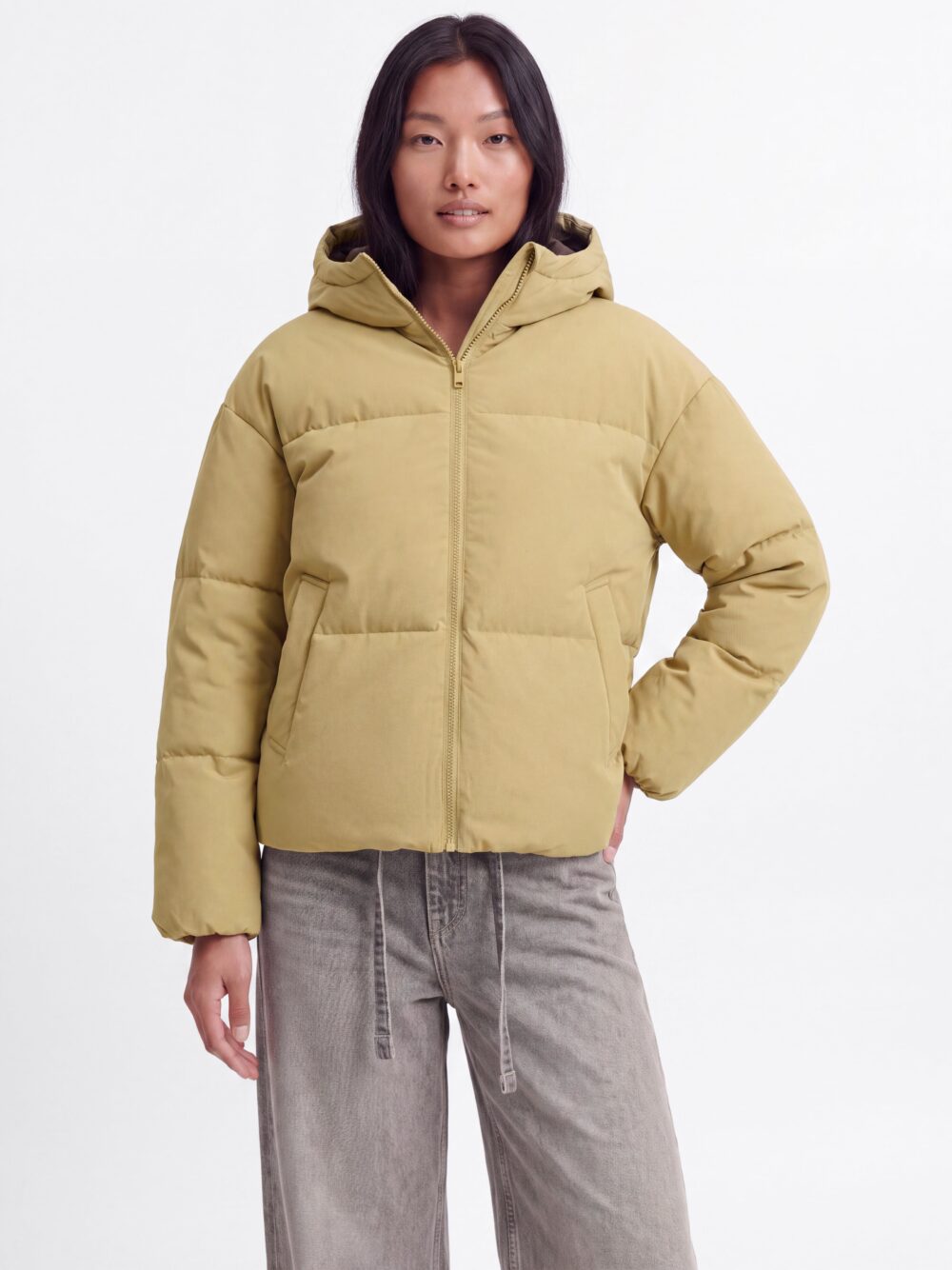Jjxx jxgalaxypufferjacketotw brown kelp