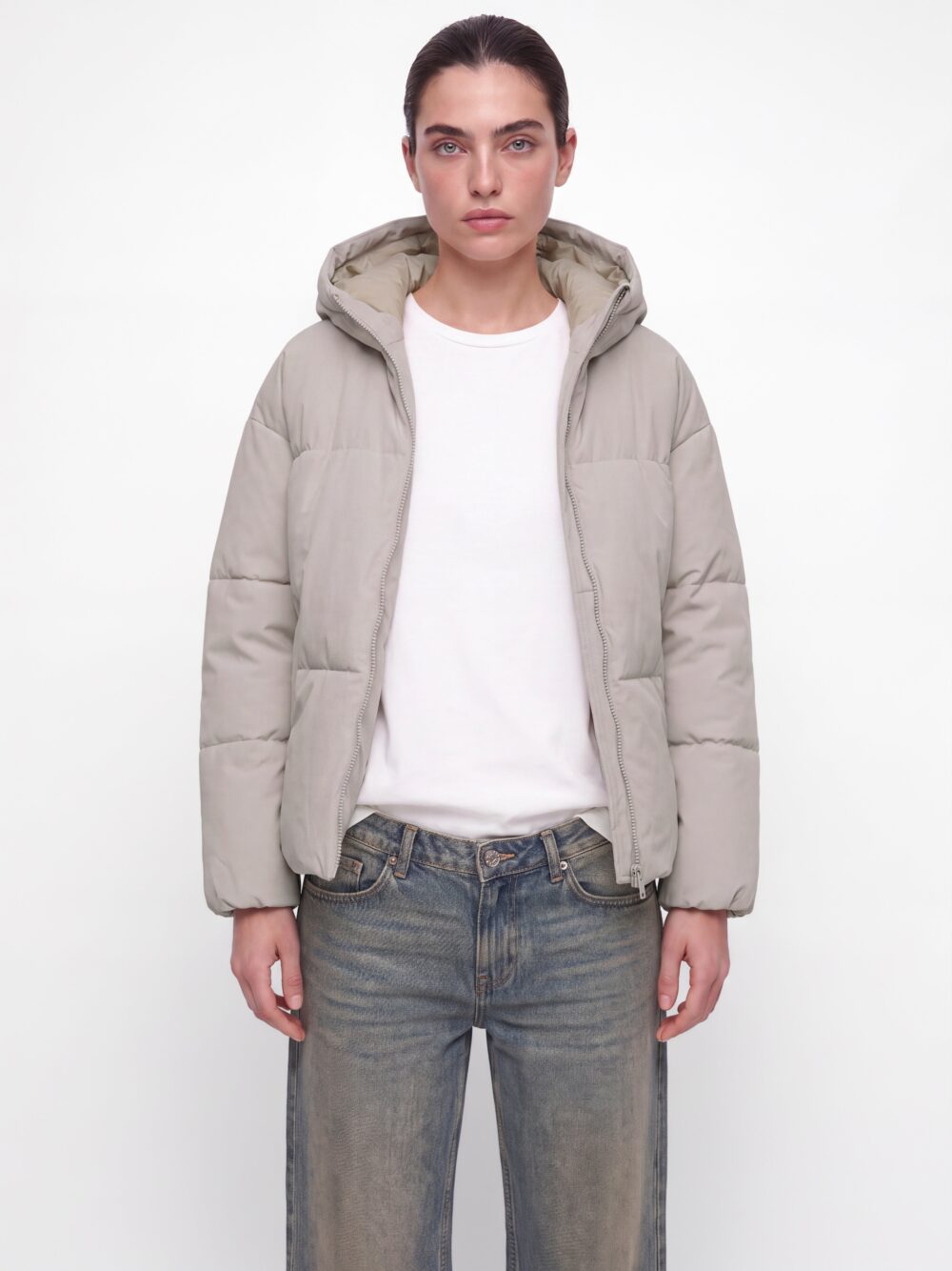 Jjxx jxgalaxypufferjacketotw grey moonbeam