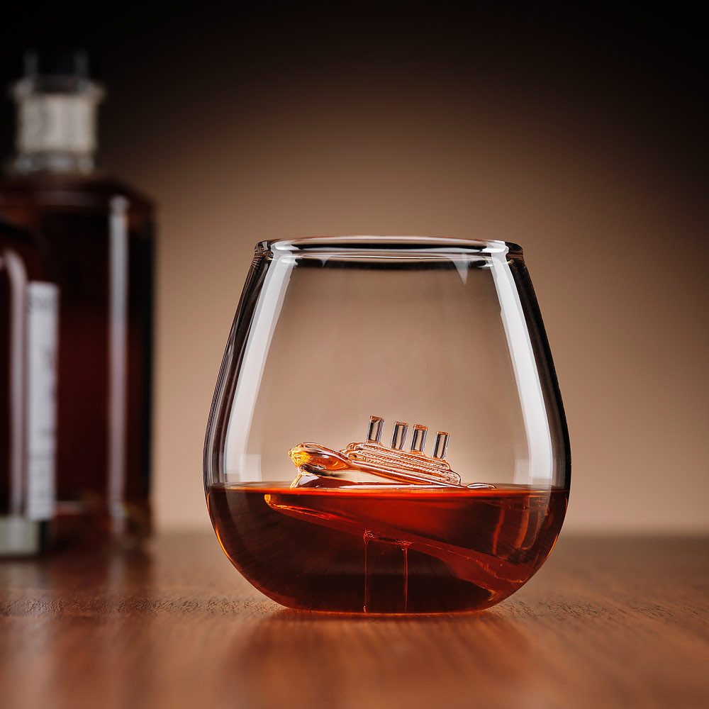 Source ship in glass drinks gift